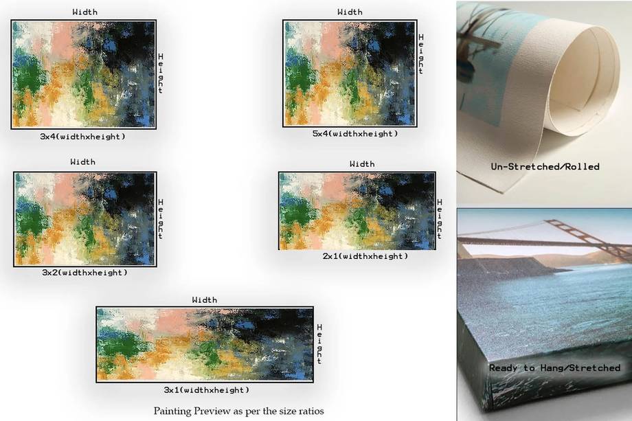 Black Palette Contemporary - original landscape painting for office